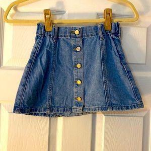 Denim button-front mini skirt by Forever 21